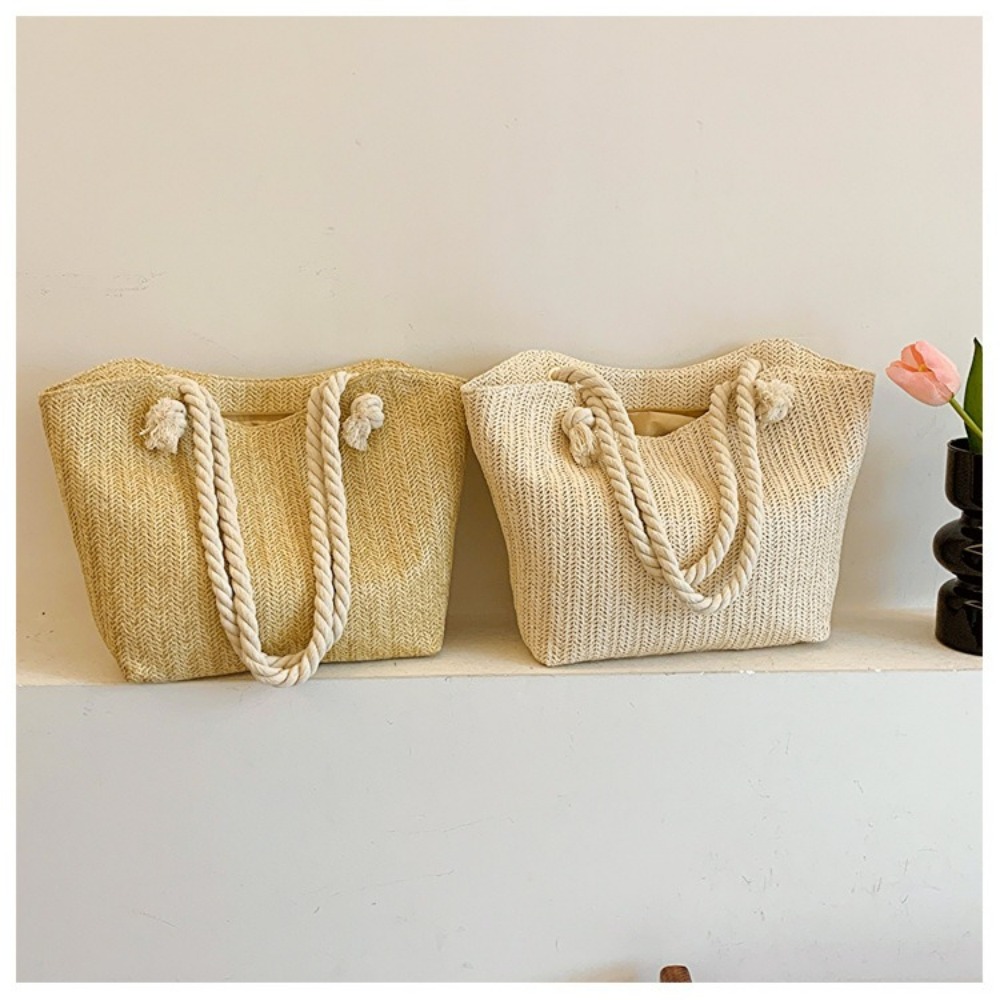 Tote Bag Beach - 새로운 여름 비치 토트백 대용량 라피아