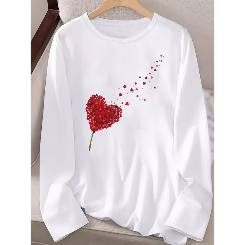 Blouse Off Shoulder - 여성용 캐주얼 스타일의 넉넉한 핏의 긴팔