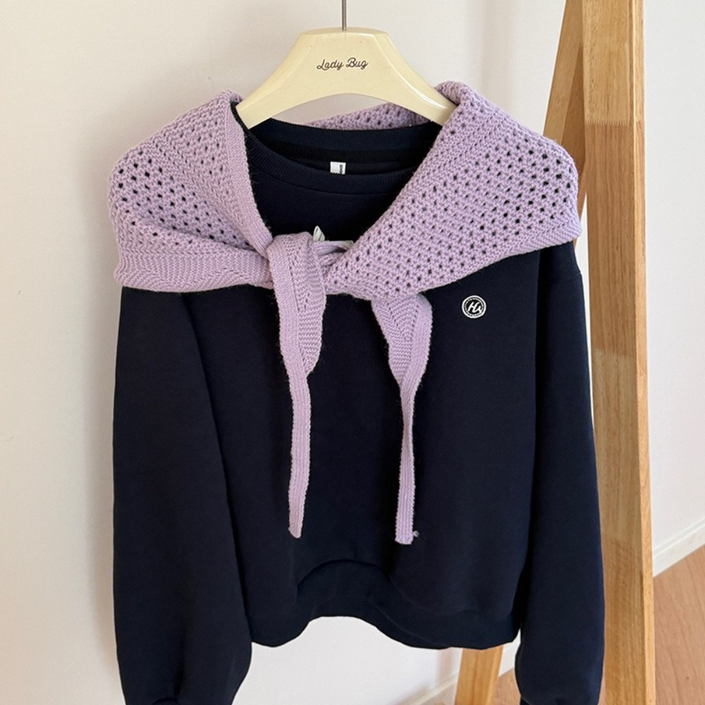 Headband Summer Knit - 부드러운 질감의 속이 빈 니트 삼각