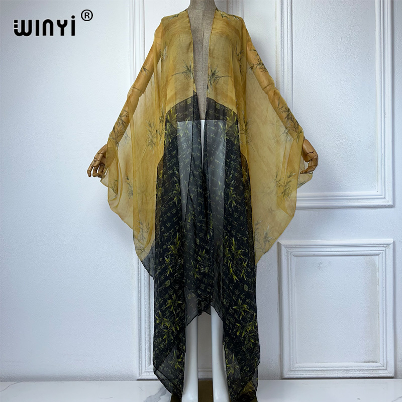2023 WINYI 유럽 여성 기모노 카디건 스티치 카 - Cover Up Kaftan 리뷰 및 가격